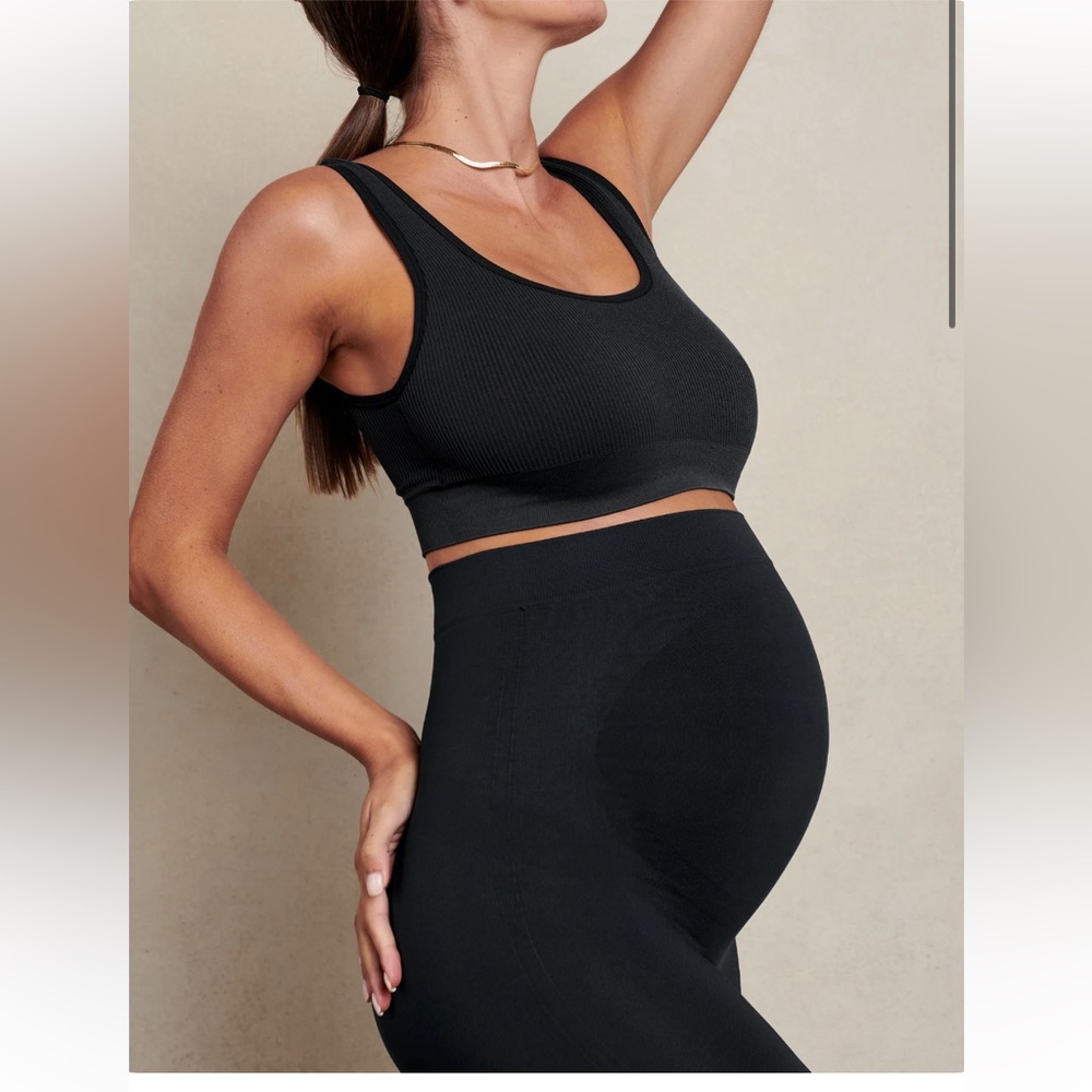 BLANQI Everyday Maternity Belly Support Leggings BLACK Small